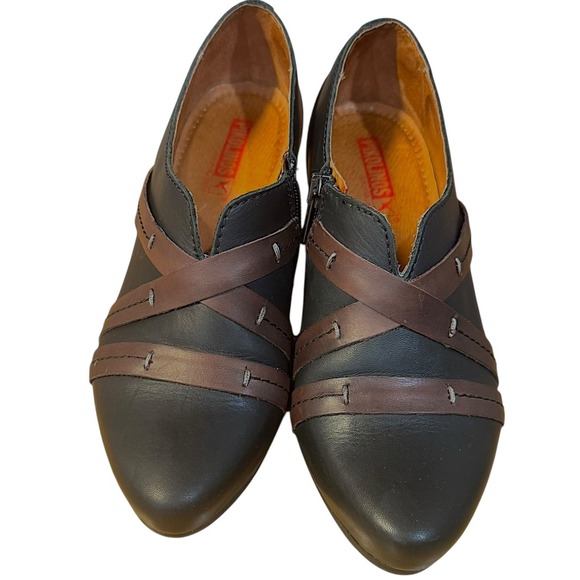 Pikolinos Lillie Black Brown Leather Pumps/Ankle Booties‎ Women's EU 36 (5.5-6) - Picture 2 of 16